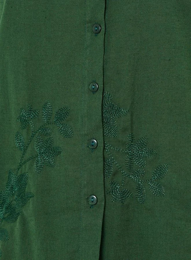 Styli Women Embroidered Shirt and Pants Co-Ords